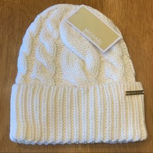 Michael Kors cuffed cable knit beanie